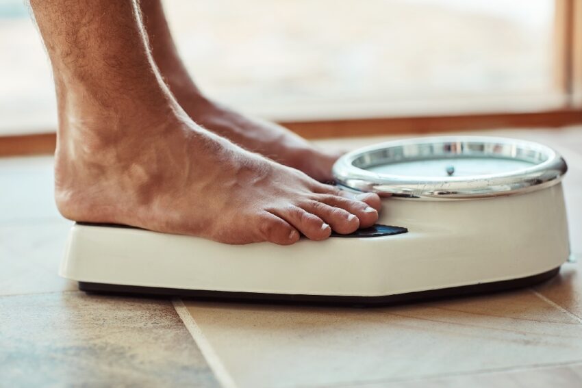 Standing on a scale
