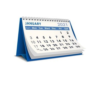 January 2021 calendar